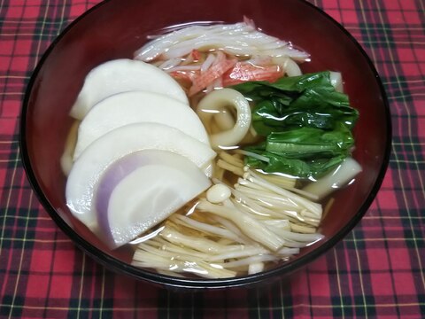 あやめかぶと蟹カマとうどん入りすまし汁☆